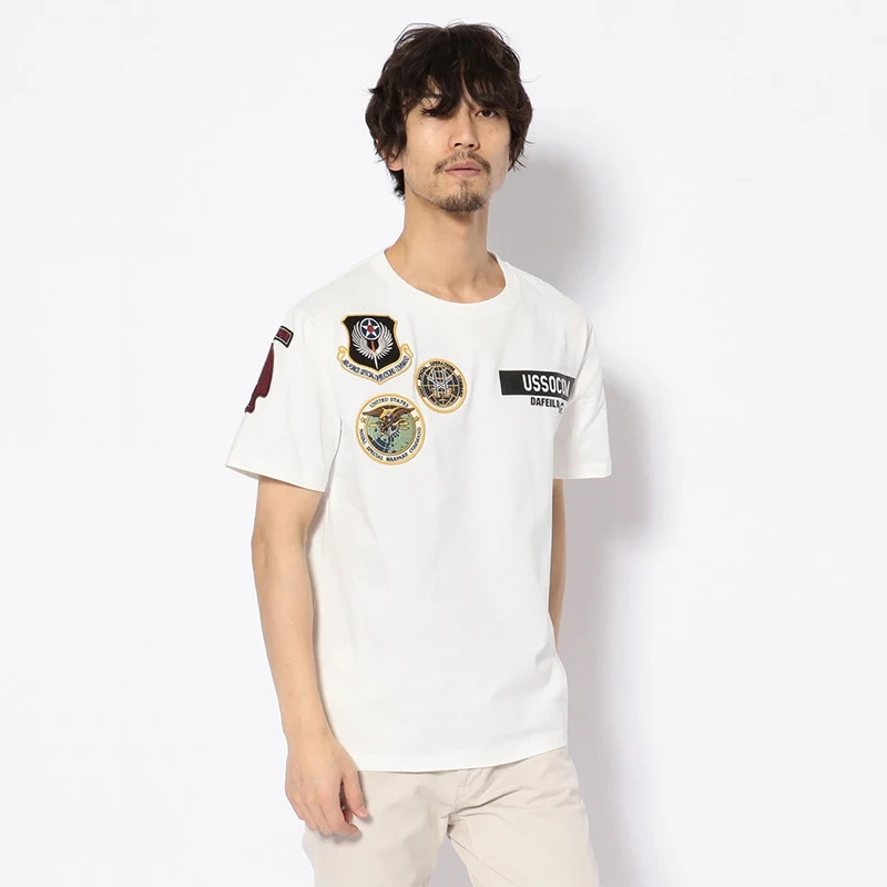 Air Force Top Gun Ricamato Patch Dry Fit Donne Giapponesi Di Trasporto Libero Unisex Tee Shirt Us Bianco Di Grandi Dimensioni Di Cotone Stampato T-Shi