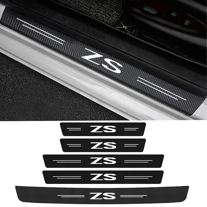 Per Morris Garage Mg Zs Hs Logo Car Door Davanzale Protector Piastra Posteriore Tronco Paraurti Strisce Soglia Sticker Anti Scratch Covers