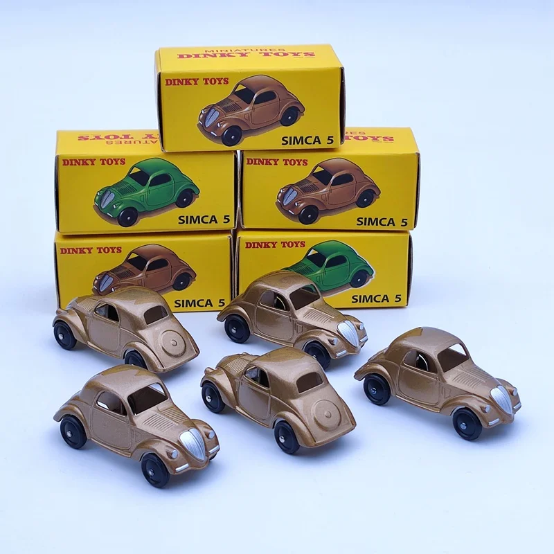 Lotto Di 5 Pezzi 1:43 Deagostini Dinky Toys 35A Simca 5 Brown Modellini Auto