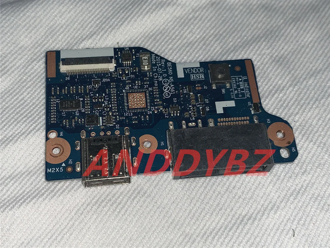 Scheda Usb Originale Be560 Ns-A561 Porta Di Ricarica Dc Per Lenovo Thinkpad E565 E560 Test Della Scheda Switch Ok