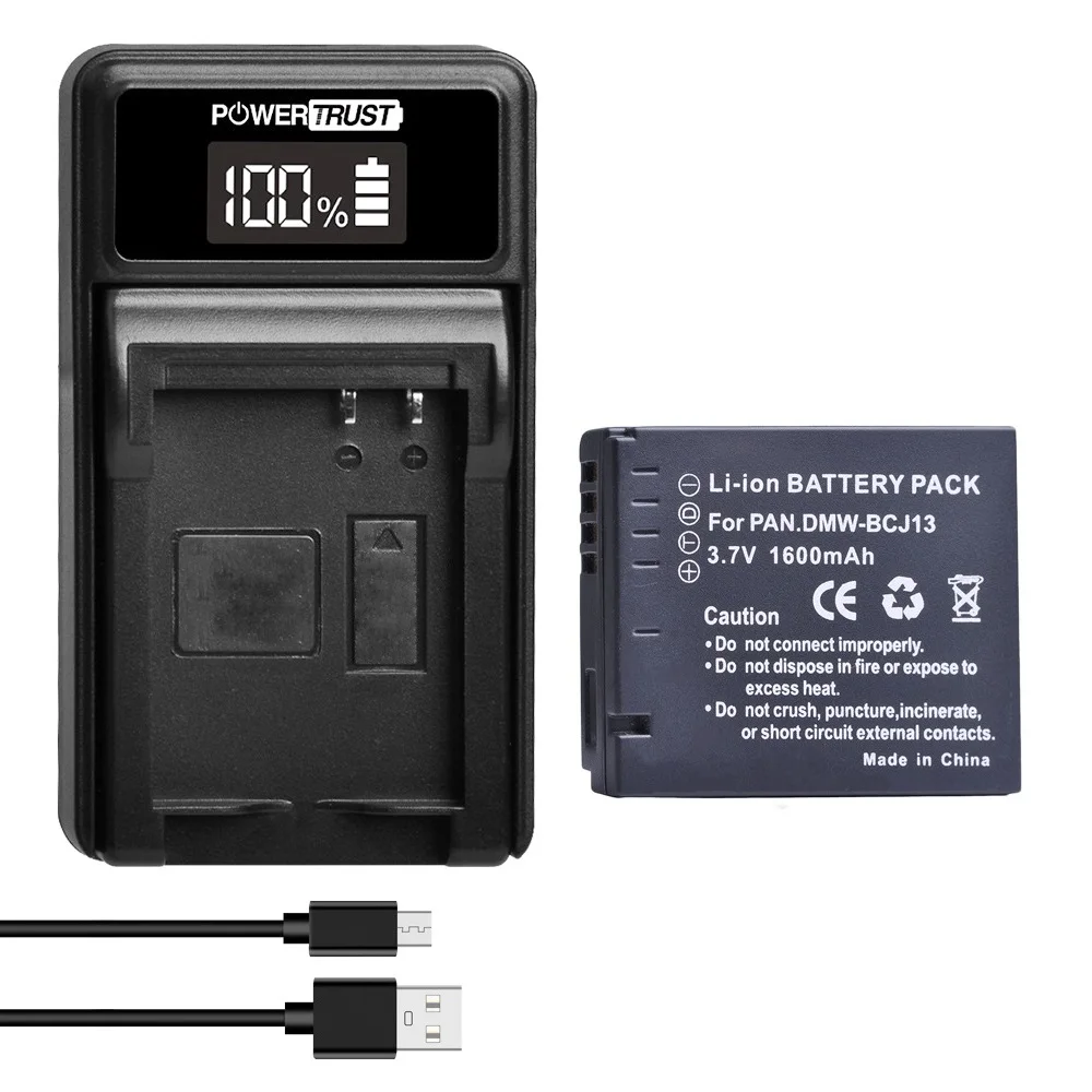 Batteria Powertrust/Caricabatterie Usb Compatibile Con Bp-Dc10/E/U Per Leica D-Lux 5,D-Lux 6