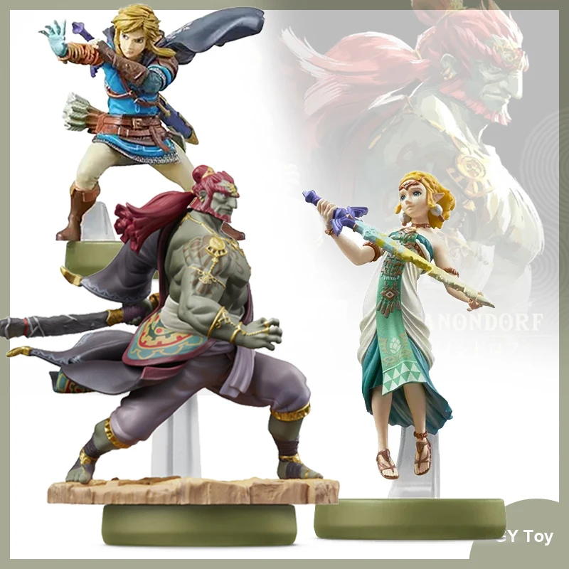 Originale Amiibo Zelda Tears Of The Kingdom Twilight Princess Amiibo Link Ganon Ganondorf Action Figure Nfc Anime Figurine Toy