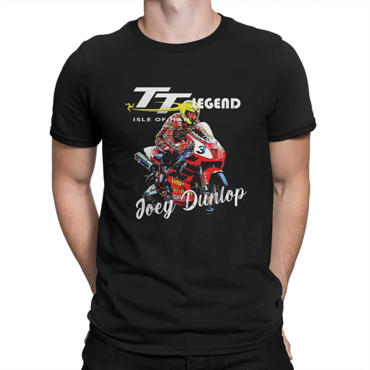 Magliette Da Uomo Joe Dunlop Tt Legend Mann Moto Race Vintage Tees Manica Corta O Collo T-Shirt 100% Cotone Idea Regalo