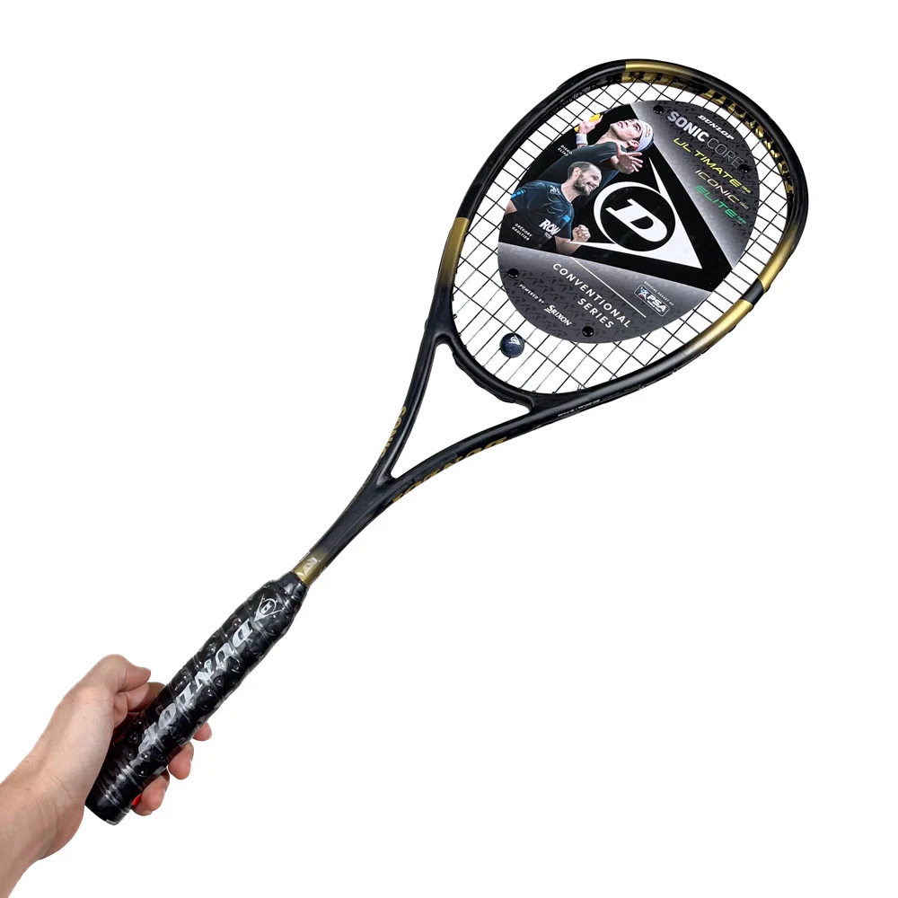 Racchetta Da Squash Dunlop D Sr Sonic Core Iconic 130 Nh Black Gold