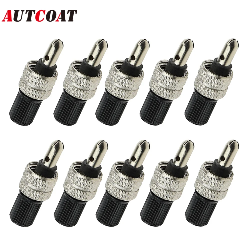 Set Nucleo Valvola Bici 10 Pezzi Compatibile Con Legno Dunlop Dutch Bike Sostituzione Pneumatici Rame Argento Parti Di Biciclette Strumenti Bici