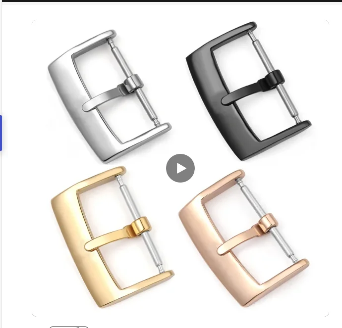 16Mm 18Mm 20Mm 316L Chiusura In Acciaio Inossidabile Per Omega Watch Clasp Accessori Per Orologi Fibbia Ad Ardiglione Argento Oro Nero Fibbia