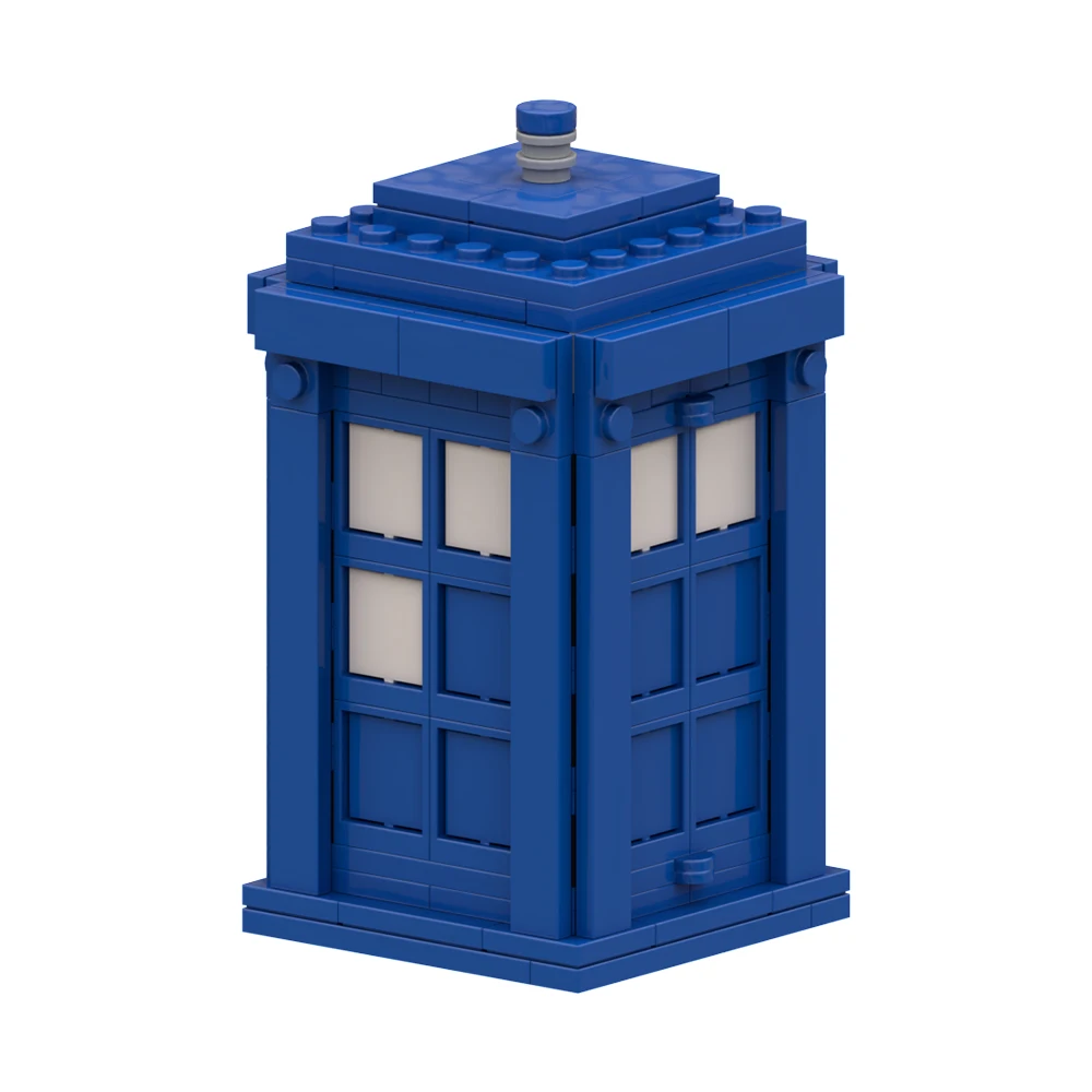 Buildmoc Movie Doctor Time Machine Tardised Blue Police Booth Phone Booth Building Block Set Idea Brick Model Toy Regalo Per Bambini