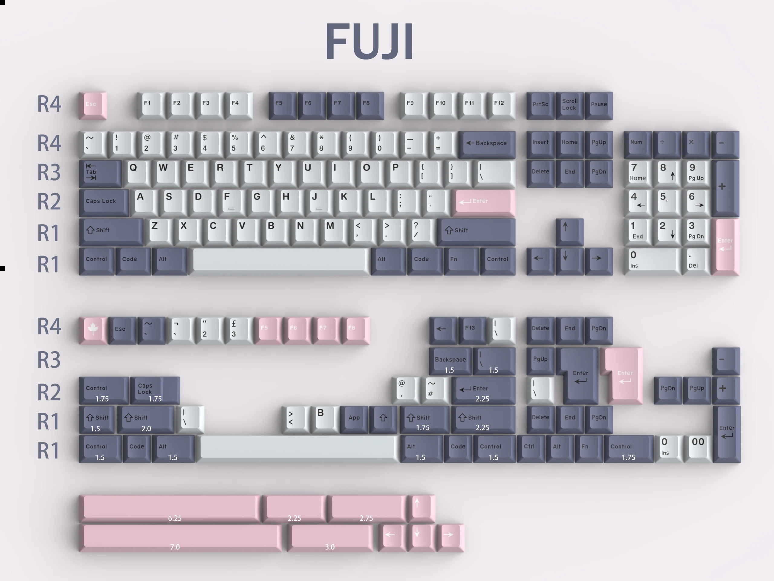 Abs Double Shot Keycap Cherry Profile Gmk Fuji Keycaps Inglese Gmk Nuke Data Per Mx Switch Tastiere Meccaniche Con Iso Enter
