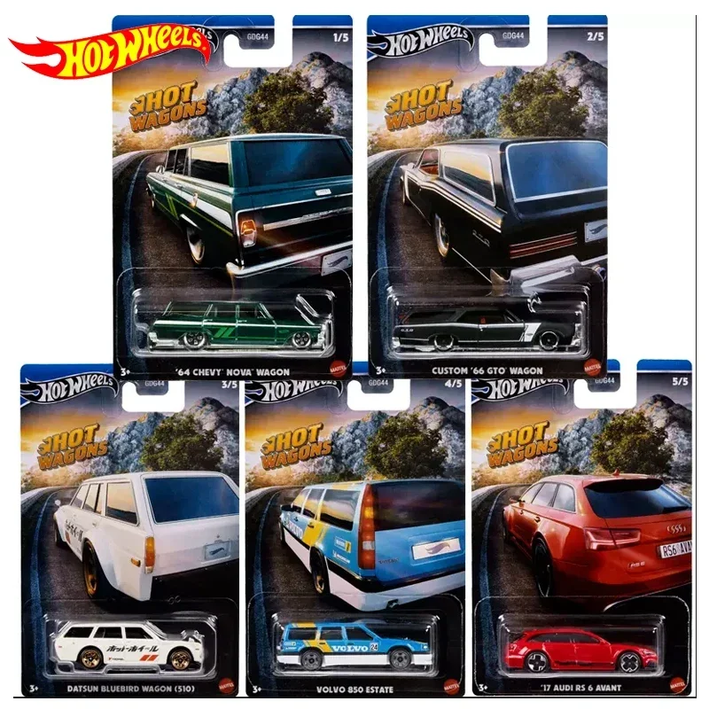 Genuine Hot Wheels Car Hot Wagon Novel Juguetes 1/64 Diecast Toys For Boys Datsun Wagon Volvo Estate Modello In Metallo Regalo Di Compleanno