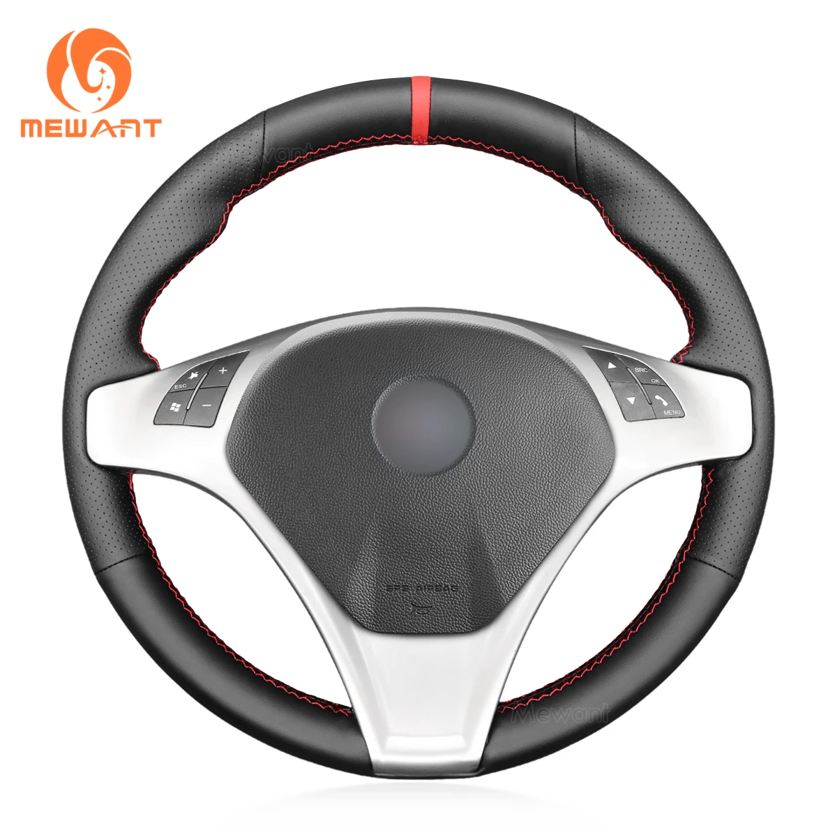 Mewant Coprivolante In Pelle Artificiale Nera Per Alfa Romeo Mito 2008 2009-2011 2012-2015 Giulietta 2010-2013 2014 Alfa Romeo Giulietta Accessories C
