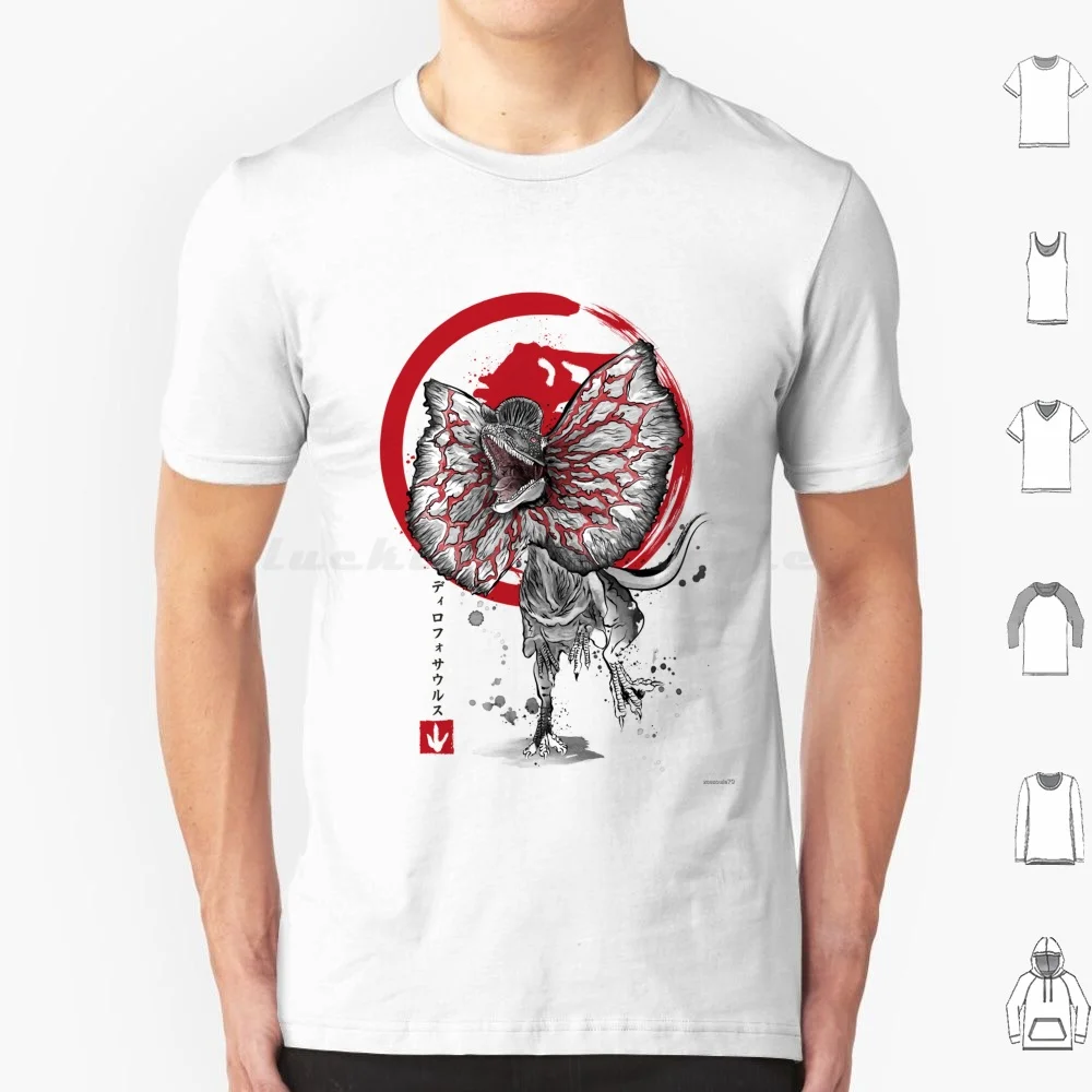 Dilofosauro Sumi E T Shirt Uomo Donna Bambini 6Xl Dilofosauro Dinosauri T Rex Giappone Sumi E Velociraptor Tyrannosaurus Rex