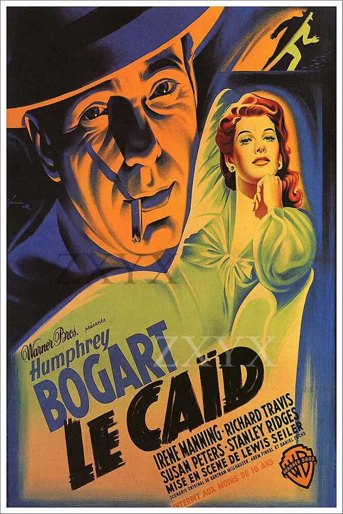 The Big Shot Le Caid Vintage Humphrey Bogart Movie Poster