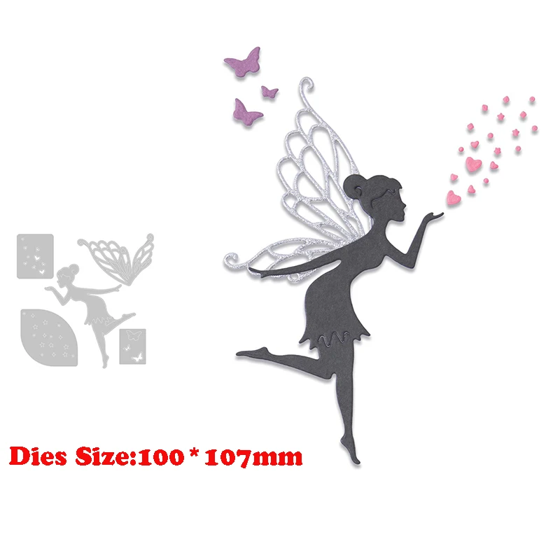 New Metal Fairy Desideri Taglio Muore Per 2021 Diy Scrapbooking Angelo Goffratura Stencil Carta Di Carta Craft Troqueles Big Shot