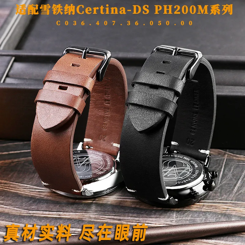 Cinturino Per Orologio In Vera Pelle Per Certina Certina-Ds Ph200M Series Cinturino Per Orologio In Pelle 20Mm