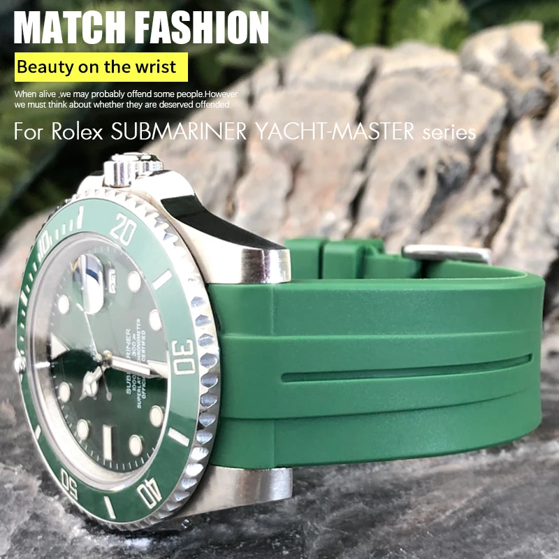 Cinturini In Gomma Da 20Mm 19Mm Adatti Per Role Submariner Gmt Rolex Certina Tissot Seamaster Longines 21Mm 22Mm Cinturino Per Orologio In Silicone