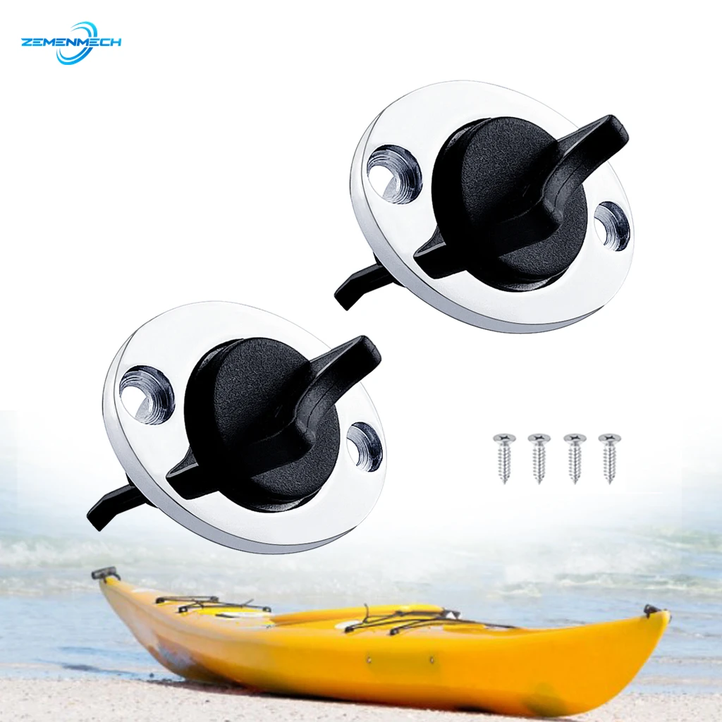 2Pcs Marine Grade 25Mm Sostituzione Transom Hull Drain Plug Hole Bung Socket Drenaggio Barca Yacht Kayak Dinghy Accessorio Per Canoa