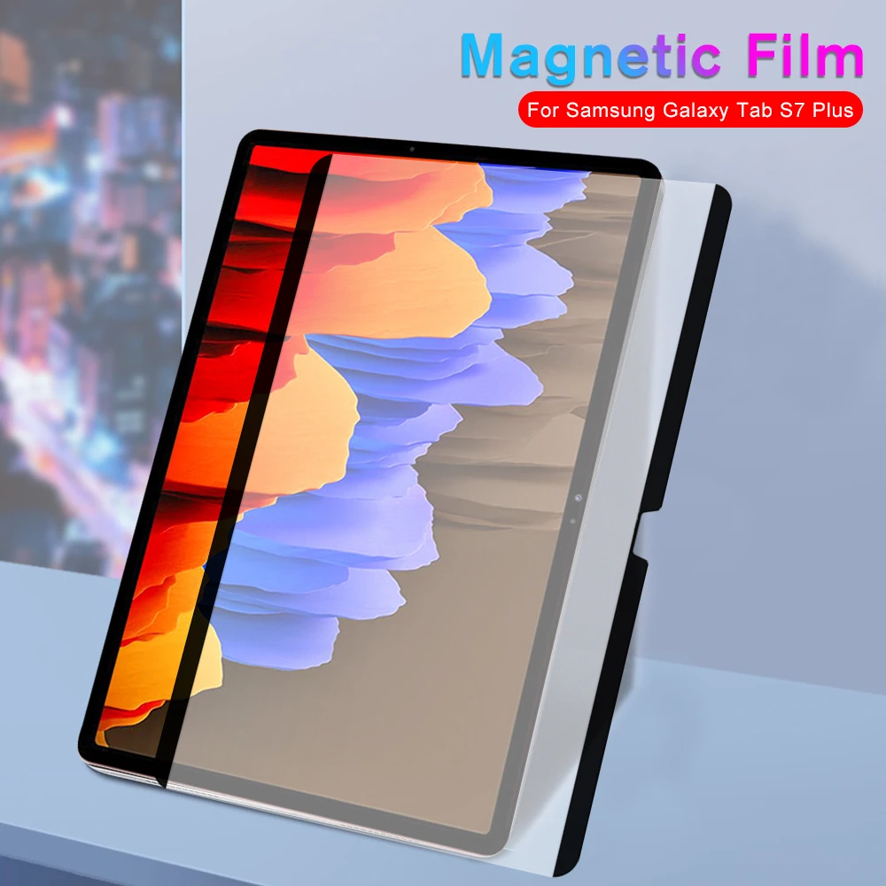 Pellicola Magnetica Per Samsung Galaxy Tab S7 Plus Tab S7 Fe Tab S8 Plus Pellicola Di Carta Rimovibile Da 12.4 Pollici Per Samsung Tab S8 Plus 12.4