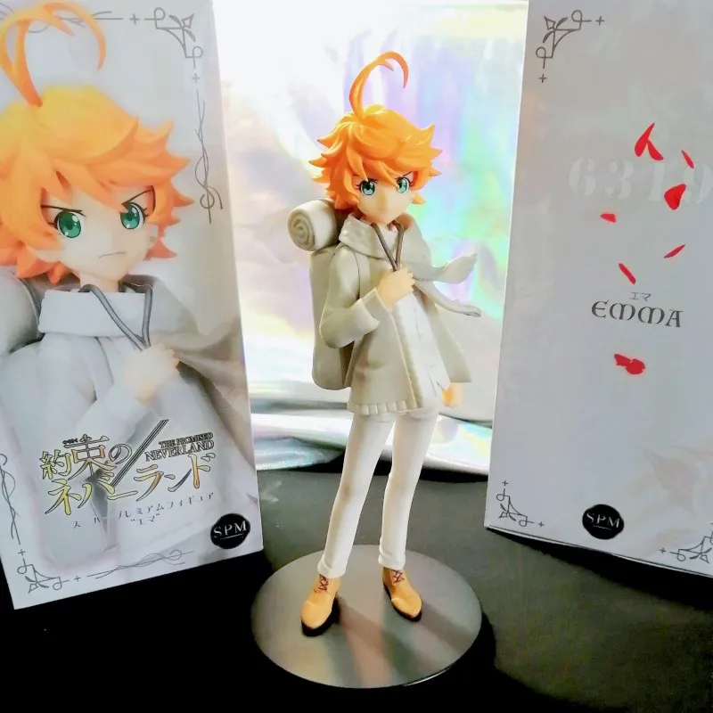 Glazovin Original Genuine Sega The Promise Neverland 24Cm Emma Pvc Action Figures Figurine Model Cute Toys For Girl In Stock