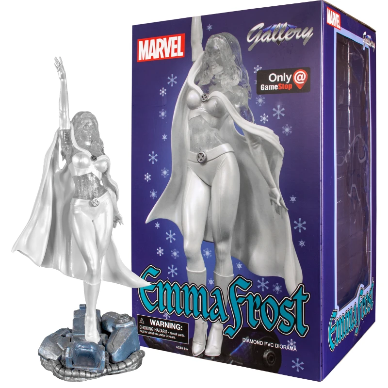 Diamond Select Toys Original X-Men Emma Frost White Queen Gallery Statue Marvel Gallery 9 "Pvc Diorama Statue Spedizione Gratuita