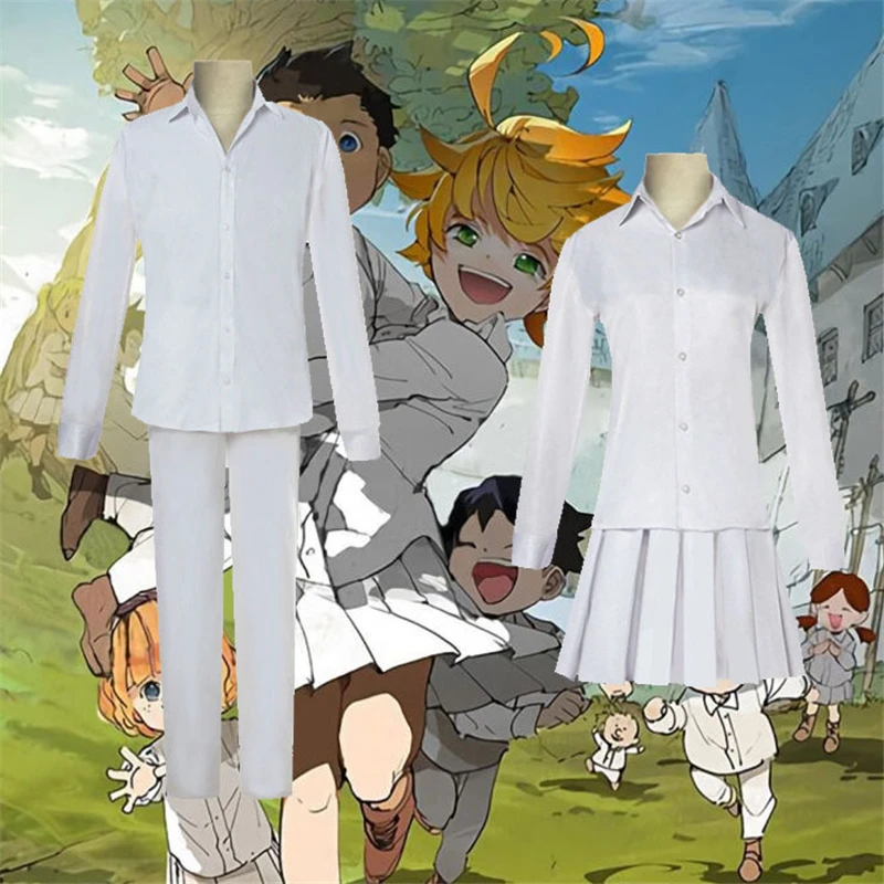 The Promised Neverland Anime Cosplay Costume Emma Norman Halloween Costumes For Women Men Japanese Carnival Performance Clothing