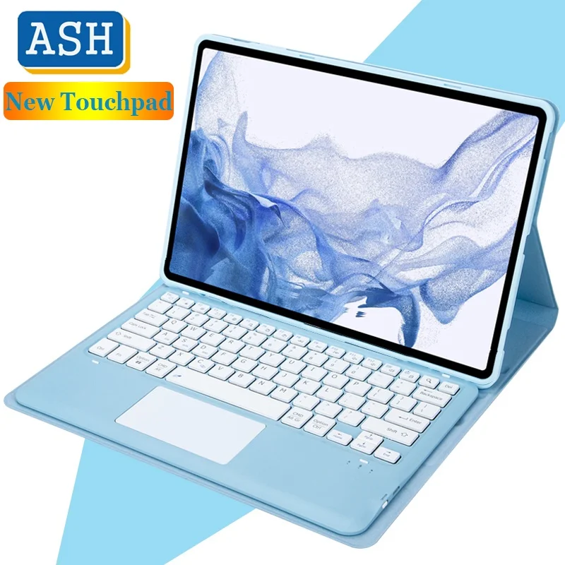 Custodia Per Tastiera Ash Magic Touchpad Per Amazon Fire Hd 10 2021 Cover In Pelle Per Tastiera Magnetica Bluetooth Per Fire Hd 10 Plus