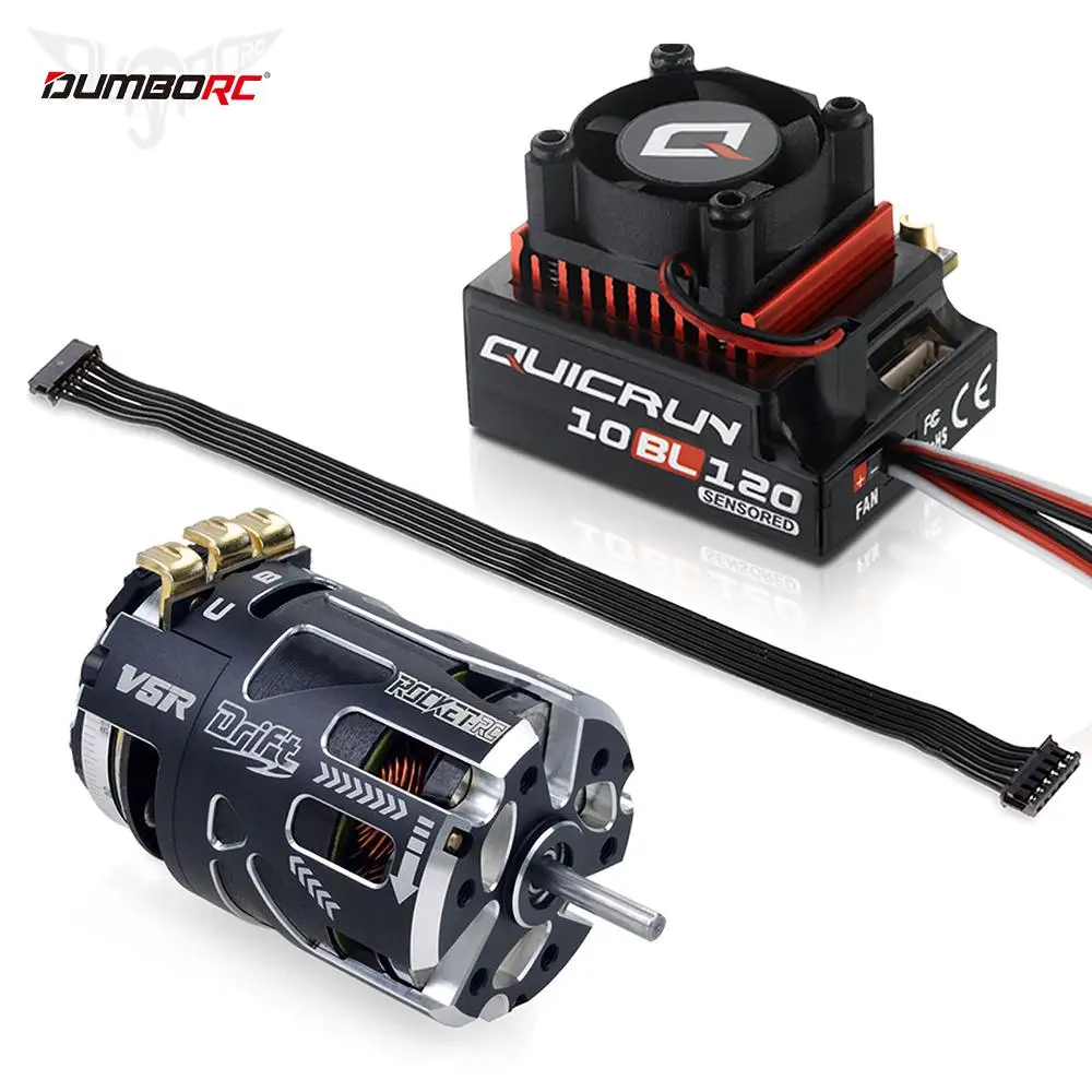 Rc Esc Motor Hobbywing 10 Bl120 120A Esc Rocket 540 V5R Motor Sensored Brushless Combo Per Auto 1/10 Drift Rc