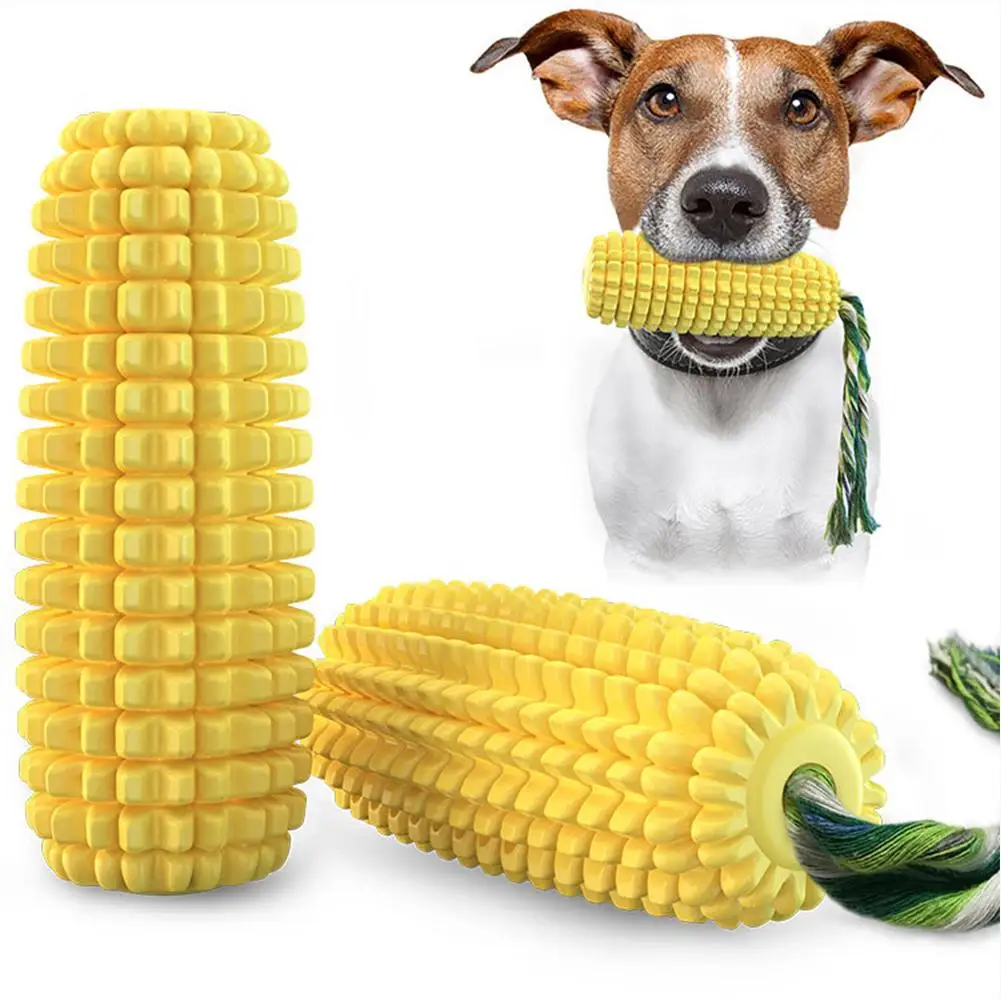 High Quality Dog Corn Toothbrush Chew Toy Puppy Toys Cleaning Natural Rubber Toothpick Dental Care Toothbrush
