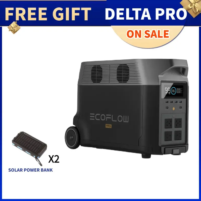 Ecoflow Delta Pro Centrale Elettrica Portatile Alimentatore Espandibile 3.6Kwh-25Kwh Enorme Uscita Ca Generatore Solare 3600W