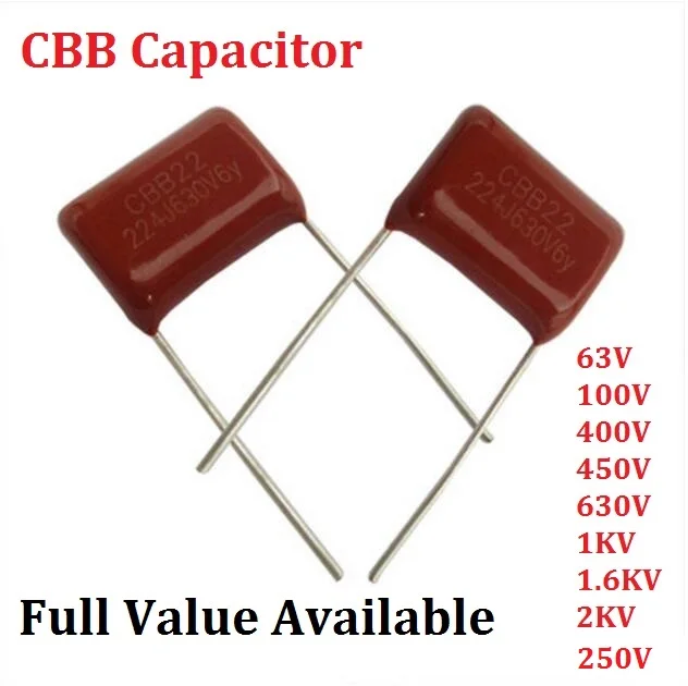 10 Pcs Cbb 63V 105J 684J 474J 104J 5 Millimetri 1 Uf 0.68 Uf 0.47 Uf 0.1 Uf