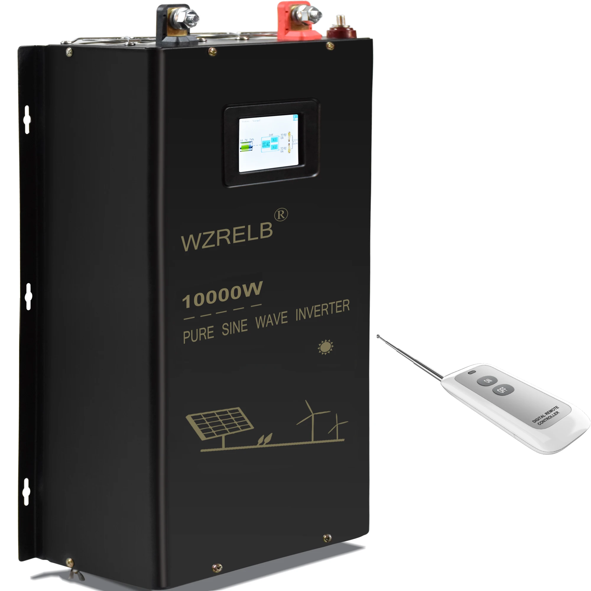 10000W Split-Phase Pure Sine Wave Solar Power Inverter Batteria 24V/36/48V/96 Dc A 110/220V,120/240V Ac Converter Telecomando
