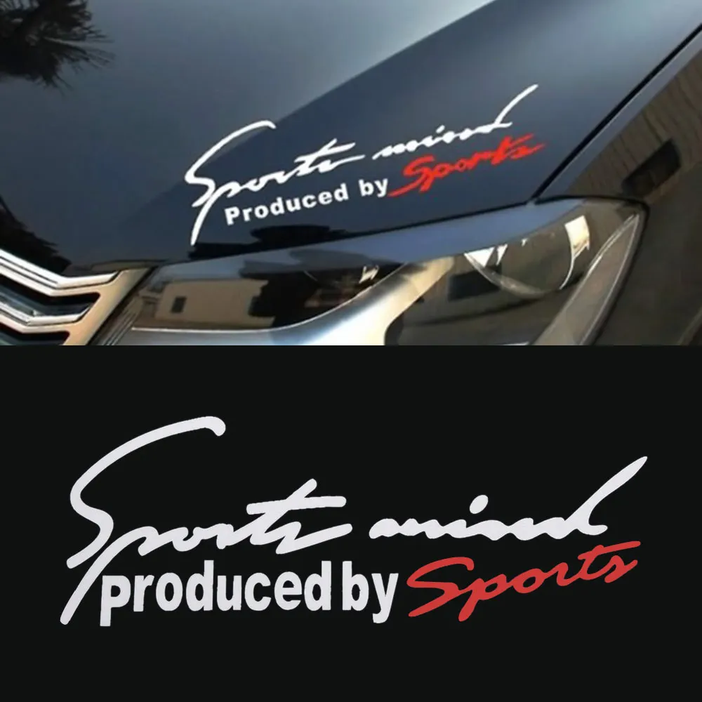 Sport Letter Car Stickers Auto Emblem Badge Decalcomania Automobile Cofano Sticker Car-Styling Per Audi Bmw E46 E90 Mercedes Benz
