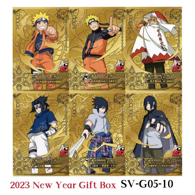 Naruto New Year Gift Box 2023 Legendary Volumimited New Sv Card Anime Naturo Sasuke Sp Jiraiya Ar Carte Da Collezione Complete