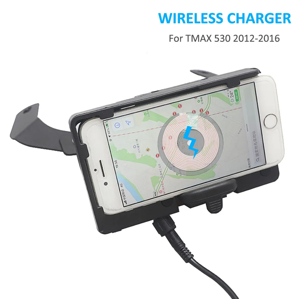 Staffa Di Navigazione Per Caricabatterie Wireless Per Moto Con Supporto Supporto Per Caricabatterie Wireless Per Smartphone Supporto Gps Per Yamaha Tm