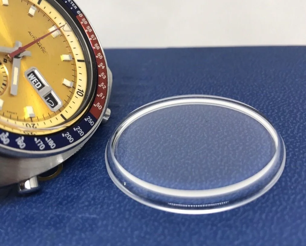 Nuovo Vetro Di Cristallo Minerale A Forma Di Pentola Per Orologio Seiko 6139-6002 6139-6005 Pepsi Pogue