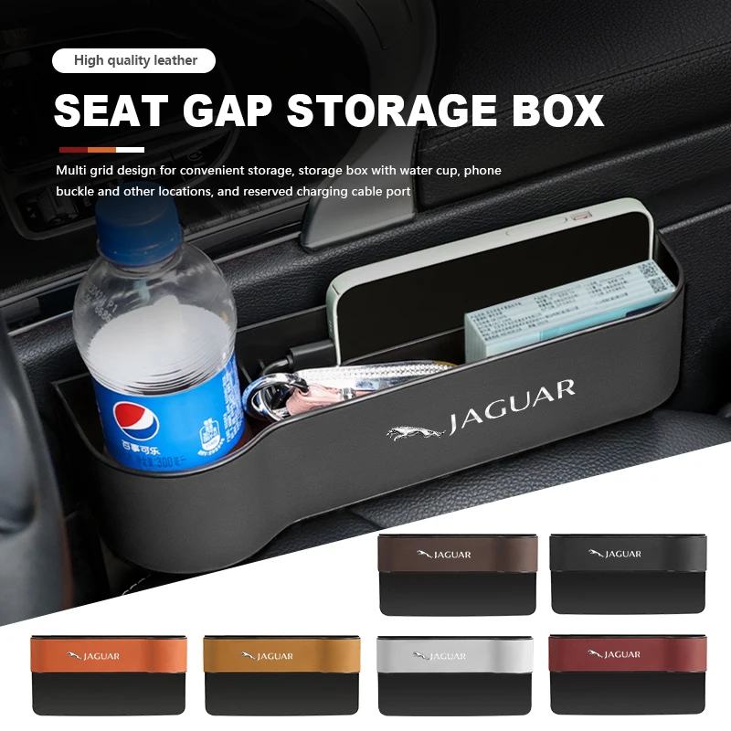 Car Gap Storage Box Console Side Seat Plug Filler Organizer Per Jaguar S-Type F-Type X-Type F-Pace I-Pace E-Pace Xfr Xkr