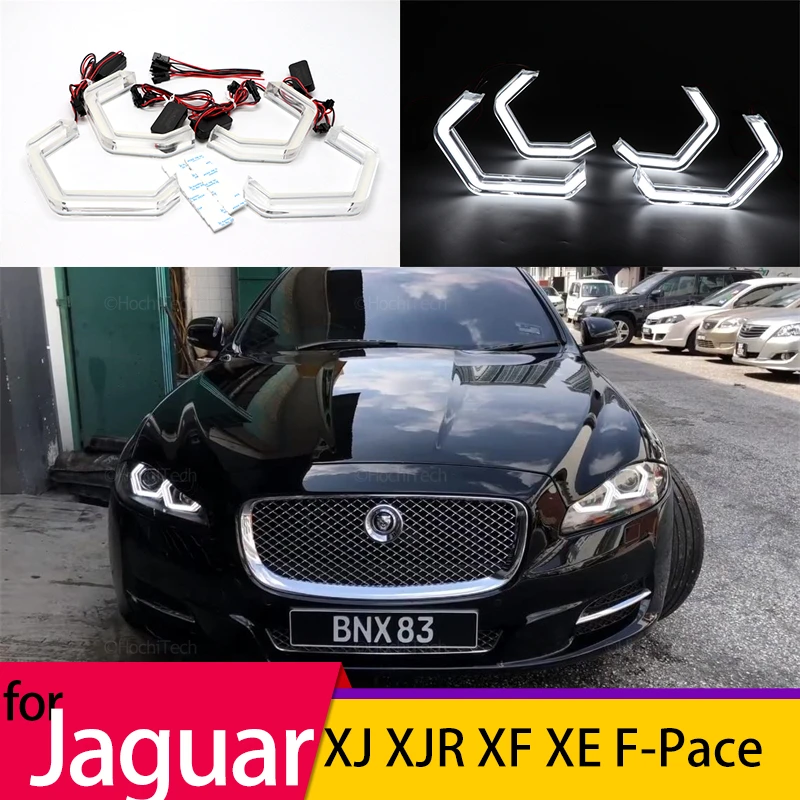 M4 Iconic Style Led Crystal Angel Eye Kit Eyes Kits For Jaguar Xj Xjr X351 Xf X250 Xe X760 F-Pace F Pace X761 Car Accessories