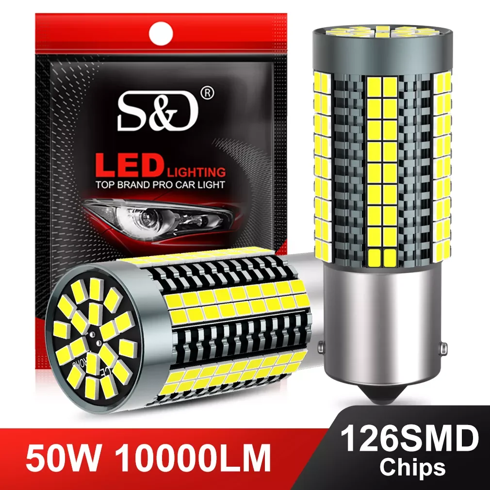 50W P21W Led 1156 Ba15S Bau15S Py21W 1157 Bay15D P21/5W R5W R10W T20 7440 W21W P21/5W 7443 W21/5W Ha Condotto La Lampada Reverse Segnale Di Girata