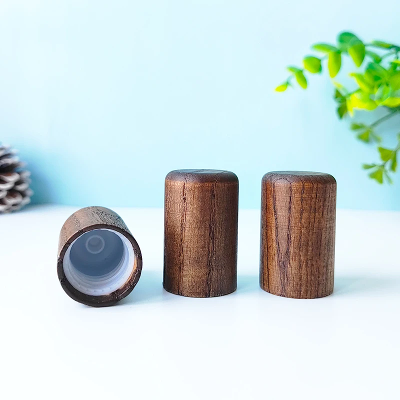 5 Pz 10 Pz 18Mm 410 Collo Formato Bambù Profumo Roll On Cap Con Tappo A Sfera In Acciaio Per 5Ml 10Ml 15Ml Doterra Young Living Oil Bottles