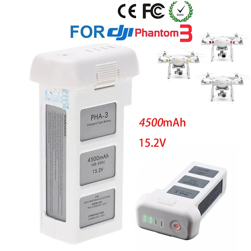 Batteria Intelligente Da 4500Mah Per Dji Phantom 3,Dji Phantom 3 Pro,Dji Phantom 3 Advanced, Dji Phantom 3 Standard,Dji Phantom 3 Se