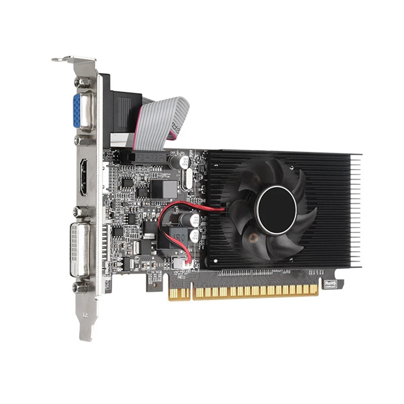 Scheda Grafica Gt210 1Gb Gddr3 64Bit Scheda Grafica Per Computer Pcle X16 2.0 Gpu Scheda Video Desktop Dvi-D + Vga + Hd