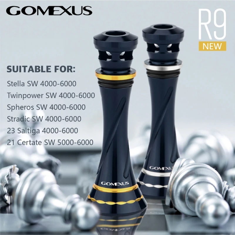Gomexus Reel Stand Per Daiwa Certate Sw Saltiga Shimano Stella Sferos Stradic Twin Power 55Mm Alluminio R9