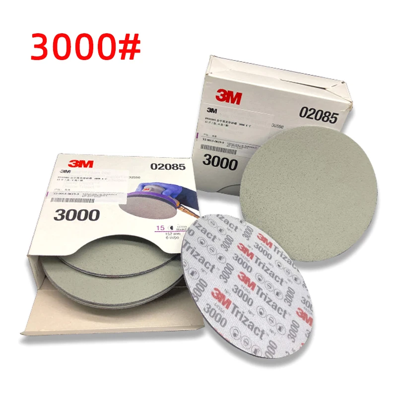 3M Pn 02085 Piramide Beauty Sanding Dish P3000 6 "152Mm Spugna Carta Vetrata Rettifica Di Precisione Foglio Lucidatura Vernice Per Auto