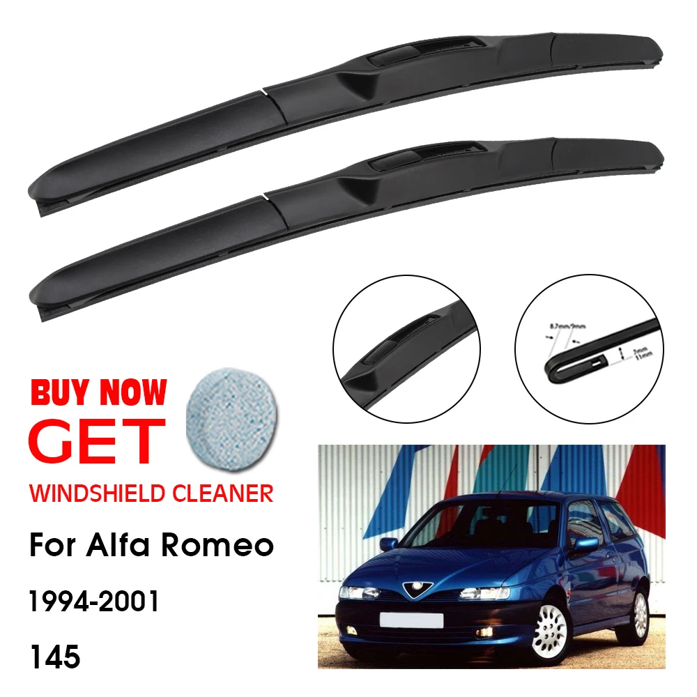 Spazzola Tergicristallo Per Auto Per Alfa Romeo 145 22 "+ 19" 1994-2001 Lavavetri Anteriore Tergicristallo Spazzole Accessori