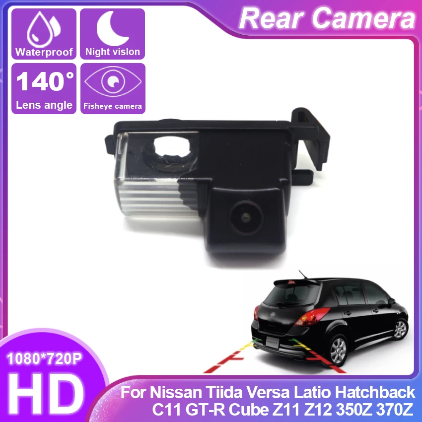 Telecamera Posteriore Per Veicoli Hd 140*1080 P A 720 Gradi Per Auto Nissan Tiida/Versa/Latio Hatchback C11 Gt-R Cube Z11/Z12 350Z/370Z