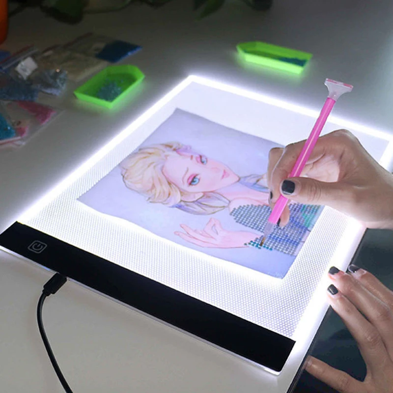 Formato A3/A4/A5 Led Light Pad Protezione Per Gli Occhi Più Facile Per La Vendita Di Ricami Per Pittura Diamante Cuscinetto Per Pittura Dimmerabile A 
