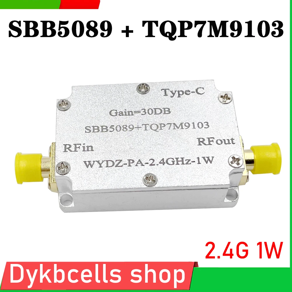 Sbb5089 + Tqp7M9103 2.4Ghz 1W 30Dbm Amplificatore Di Potenza Rf Microonde Ad Alta Linear Per Ham Radio Amp Type-C 2.4G Wifi Jammer