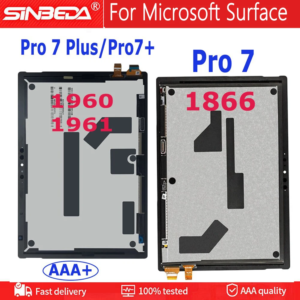 12.3 "Aaaaa ++++ Per Microsoft Surface Pro 7 1866 Surface Pro 7 Plus 1960 1961 Pro 7 + Display Lcd Touch Screen Digitizer Assembly