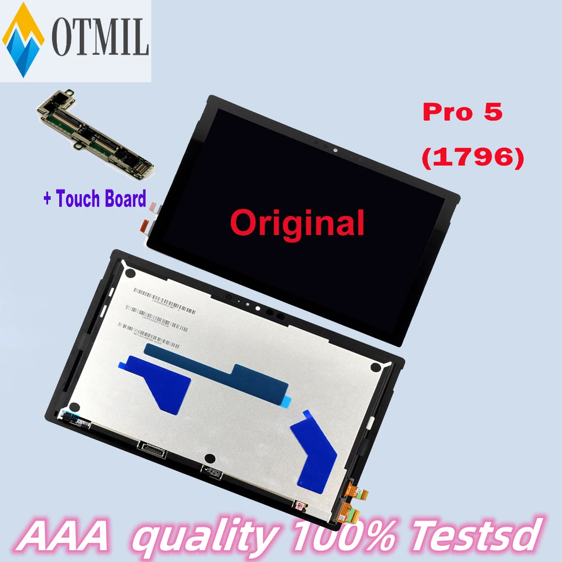 12.3 "Aaa +++ Pro5 Lcd Per Microsoft Surface Pro 5 1796 Display Lcd Touch Screen Digitizer Assembly Small Board Muslimah Tools