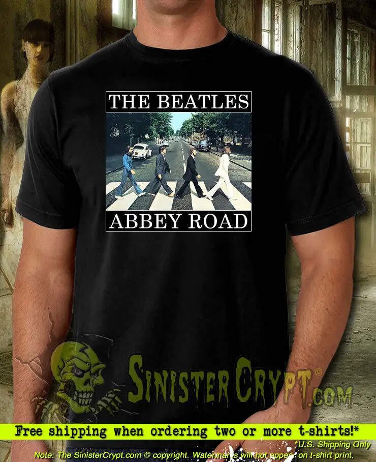 T-Shirt Abbey Road, Record Rock Music Band