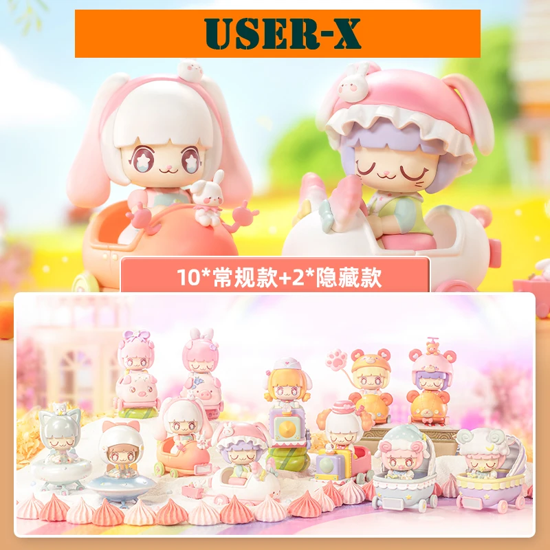 User-X Kimmy Miki Baby Bumper Car Series Blind Box Kimmy & Miki Kawaii Anime Action Doll Figure Toy Cute Girl Birthday Gift